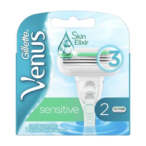 Repuestos para Afeitar Gillette Venus Sensitive 3 Filos x 2 un