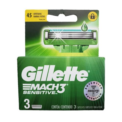 Repuestos para Afeitar Gillette Mach 3 Sensitive x 3 un