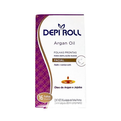 Bandas para Depilación Facial Depi Roll Argan Oil x 16 un