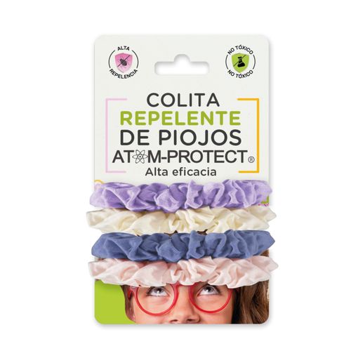 Gomita de Pelo Repelente De Piojos Atomprotect Surtido x 4 un