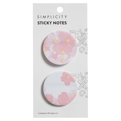 Sticky Notes Redondos Simplicity Sakura x 2 un