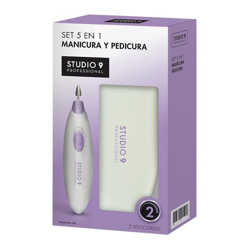 Set de Manicura y Pedicura Studio 9 Professional 5 En 1