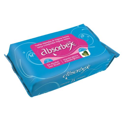 Toallas Húmedas Absorbex Higiene Íntima x 25 un