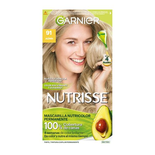 Kit Coloración Permanente Nutrisse Clásicos 91 Jazmín