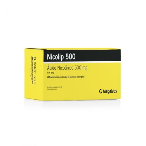Nicolip 500 mg x 30 Comp Recubiertos