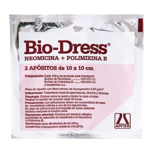 Bio Dress x 2 Apósitos de 10 x 10 cm