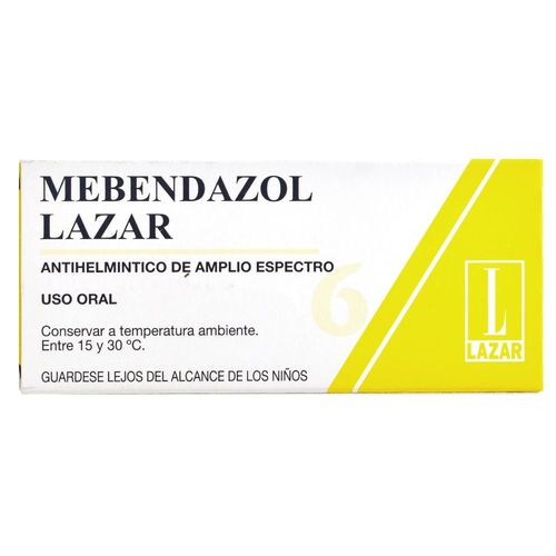 Mebendazol Lazar 100 mg x 6 Comp