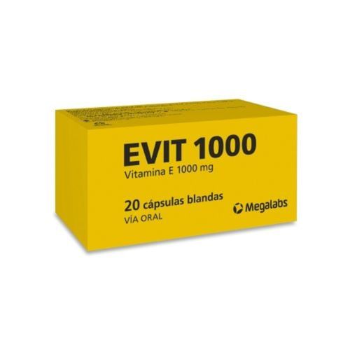 Evit Vitamina E 1000 mg x 20 Cap