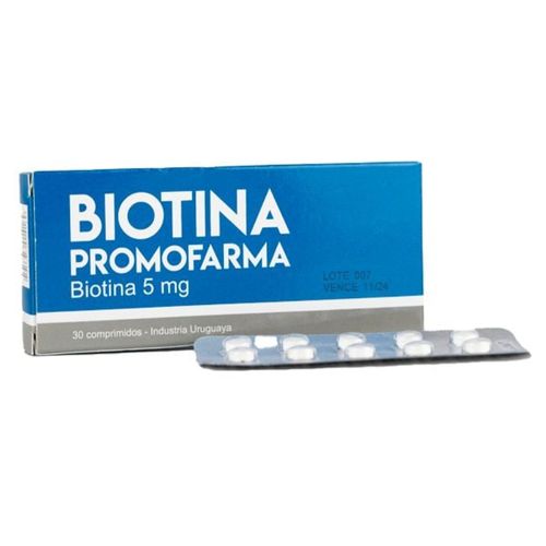 Biotina Vitamina B8 5 mg x 30 Comp