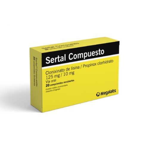 Sertal Propinoxato + Clonixinato de lisina 10/125 mg Compuesto x 20 Tab