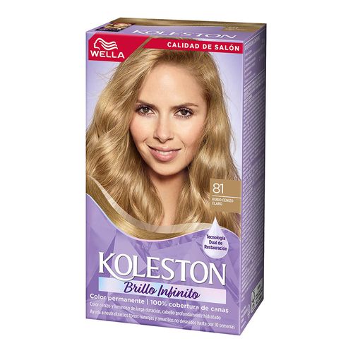 Kit Color Permanente Koleston 61 Rubio Cenizo Oscuro