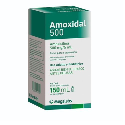 Amoxidal Amoxicilina 500 mg Polvo x 150 ml