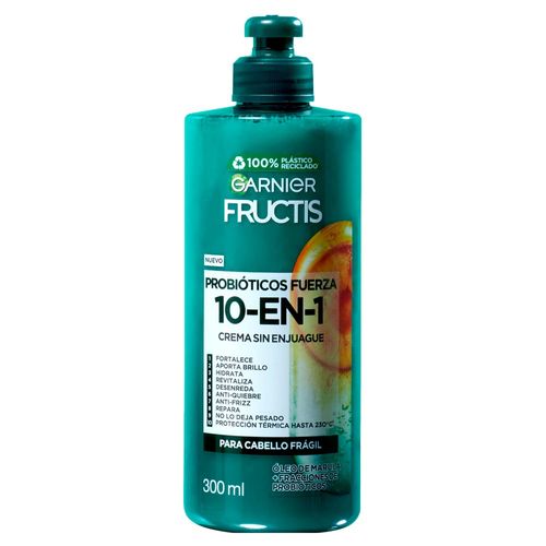 Crema sin Enjuague Fructis Probiotics Leave-In 10 In 1