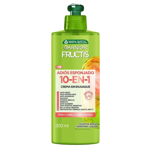 Crema Tratamiento Fructis 10 en 1 Adios Esponjado x 300 ml