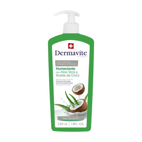 Crema Corporal Dermavite Humectante Aloe y Coco x 530 ml