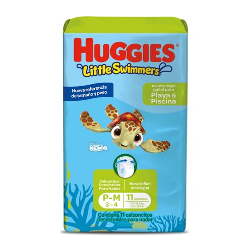 Pañales para Agua Huggies Litlle Swimmers Talle P/M x 11 un