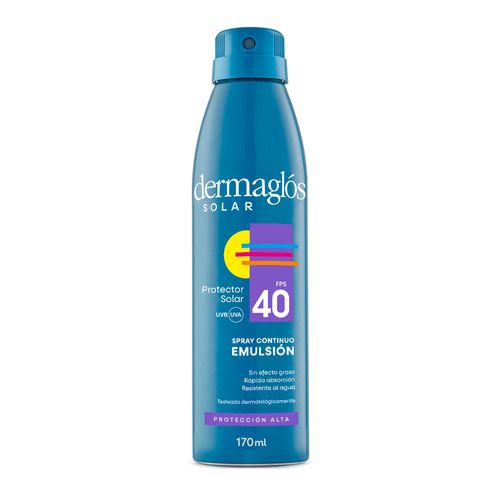 Protector Solar Dermaglos Spray Continuo 40 Fps x 170 ml