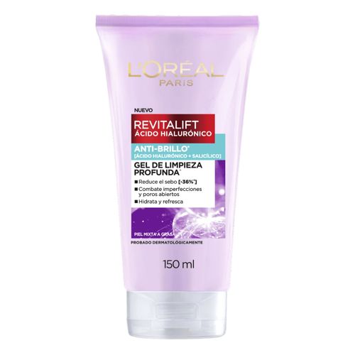 Gel de Limpieza Loreal Paris Revitalift Antibrillo x 150 ml