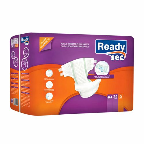 Pañales Descartables Readysec Talle G x 24 un