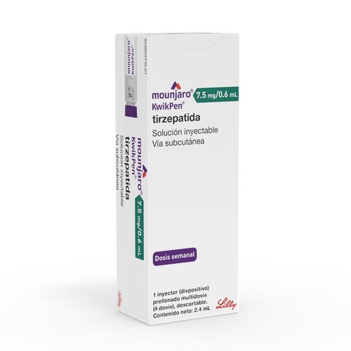 Mounjaro 7.5 mg Tirzepatida 7.5 mg x 1 Inyector Preyenado Multidosis